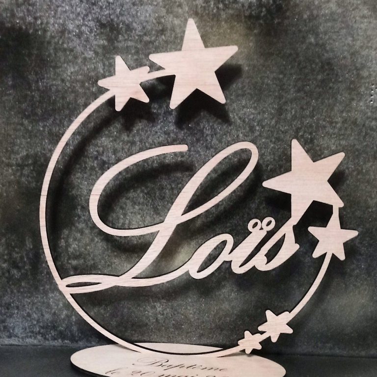 2 en 1 cake topper et applique de porte - Contreplaqué